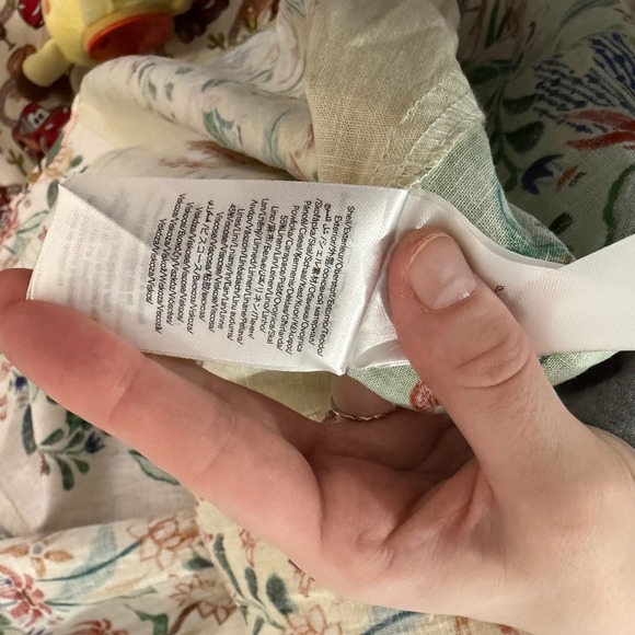 New W Mark Farm Rio Multicolor Delicate Floral Stripes Linen Maxi Dress Large - Picture 9 of 11